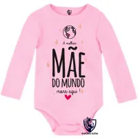 Body Bebê Infantil mãe mora aqui dia das mães - Foto 4