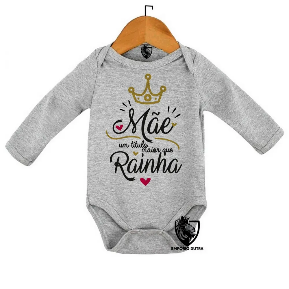 Body Bebê Infantil mãe rainha dia das mães Imagem