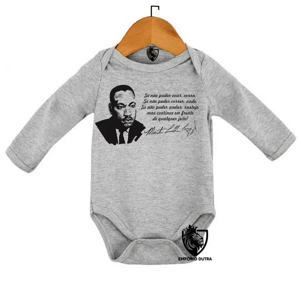 Body Bebê Infantil Martin Luther King frase