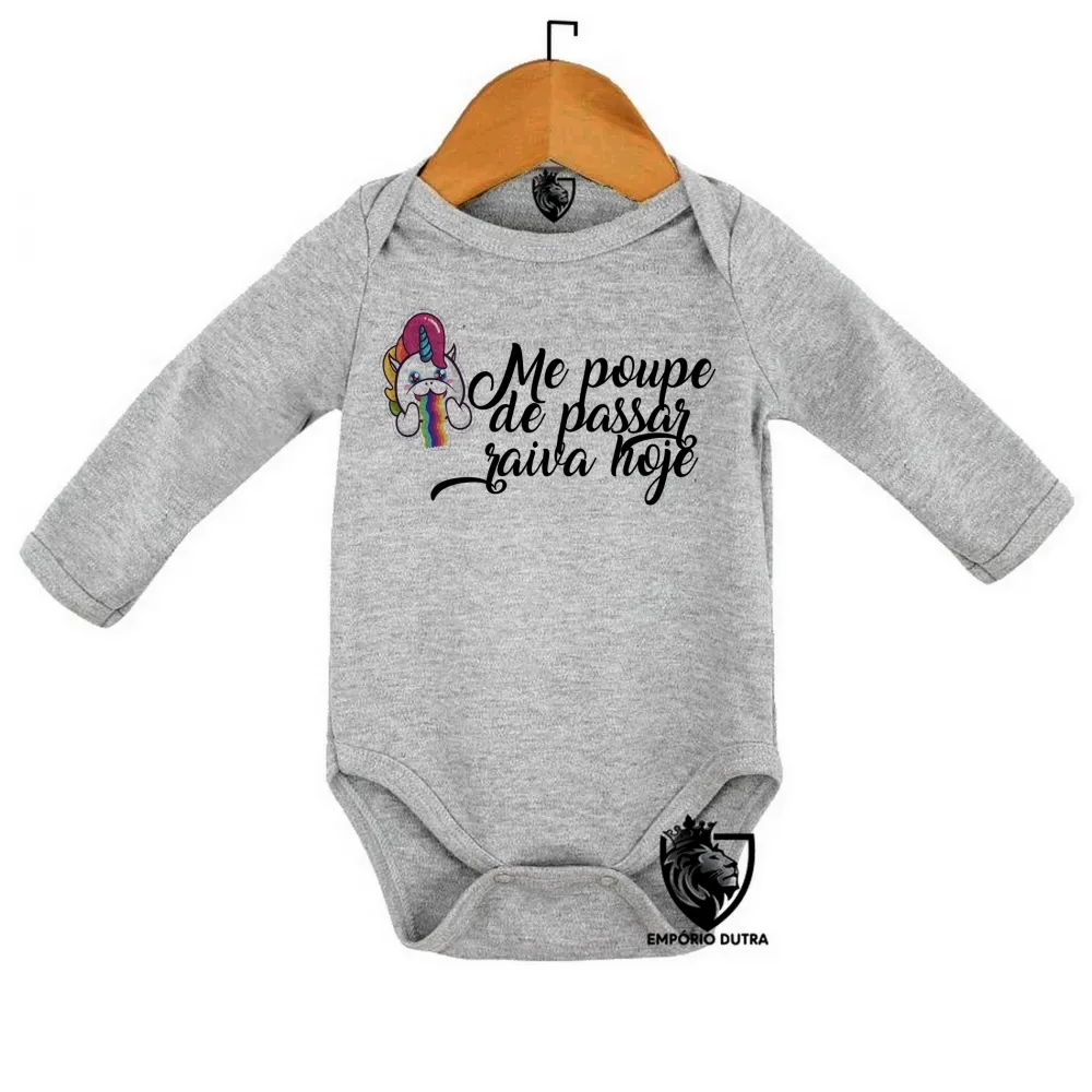 Body Bebê Infantil Me poupe raiva hoje unicórnio bipolar