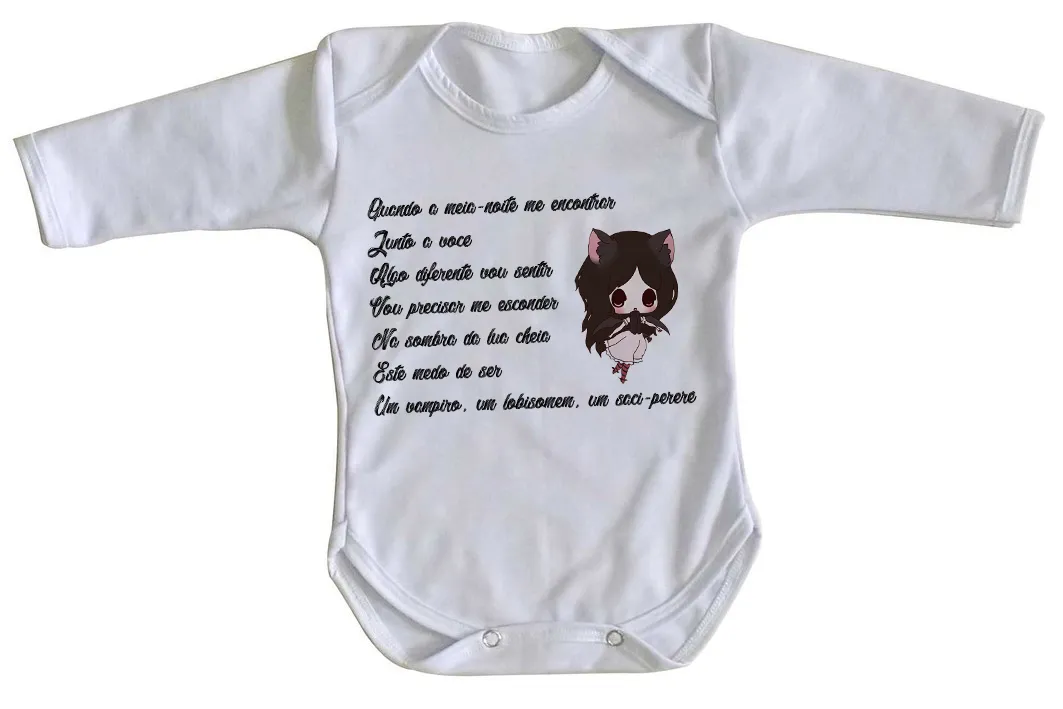 Body Bebê Infantil meia noite me encontrar vampiro lobisomen