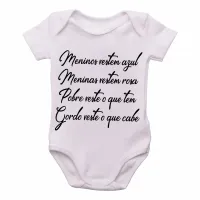 Body Bebê Infantil Meninos azul meninas rosa vestem - Foto 2