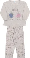 Pijama Docinho - Brilha no Escuro - Mãe e Filha - Cinza - Meia Estação - Tamanho Infantil