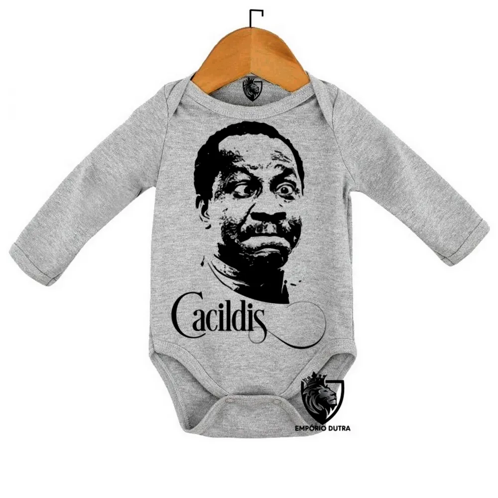 Body Bebê Infantil Mussum cacildis trapalhões engraçada Imagem