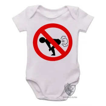 Body Bebê Infantil Não peide perto de mim peido pum - Foto 2