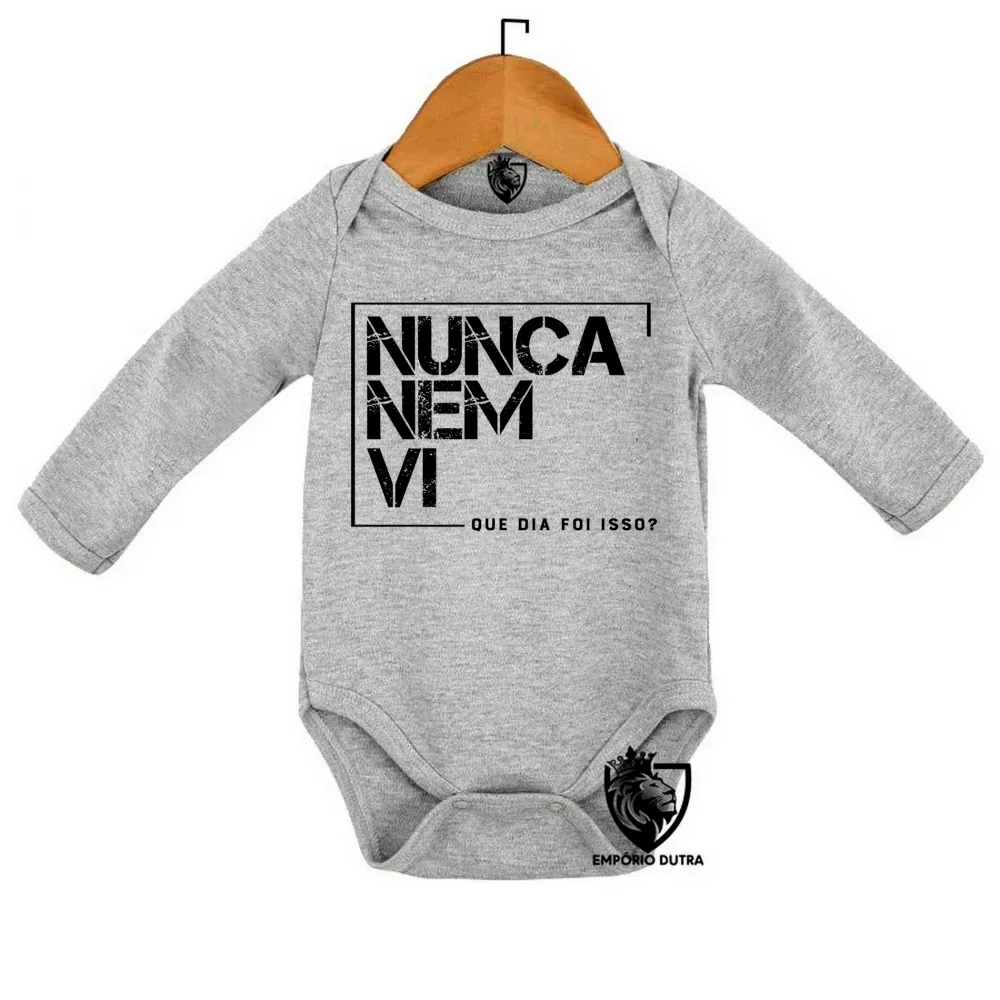 Body Bebê Infantil Nunca nem vi frase Imagem