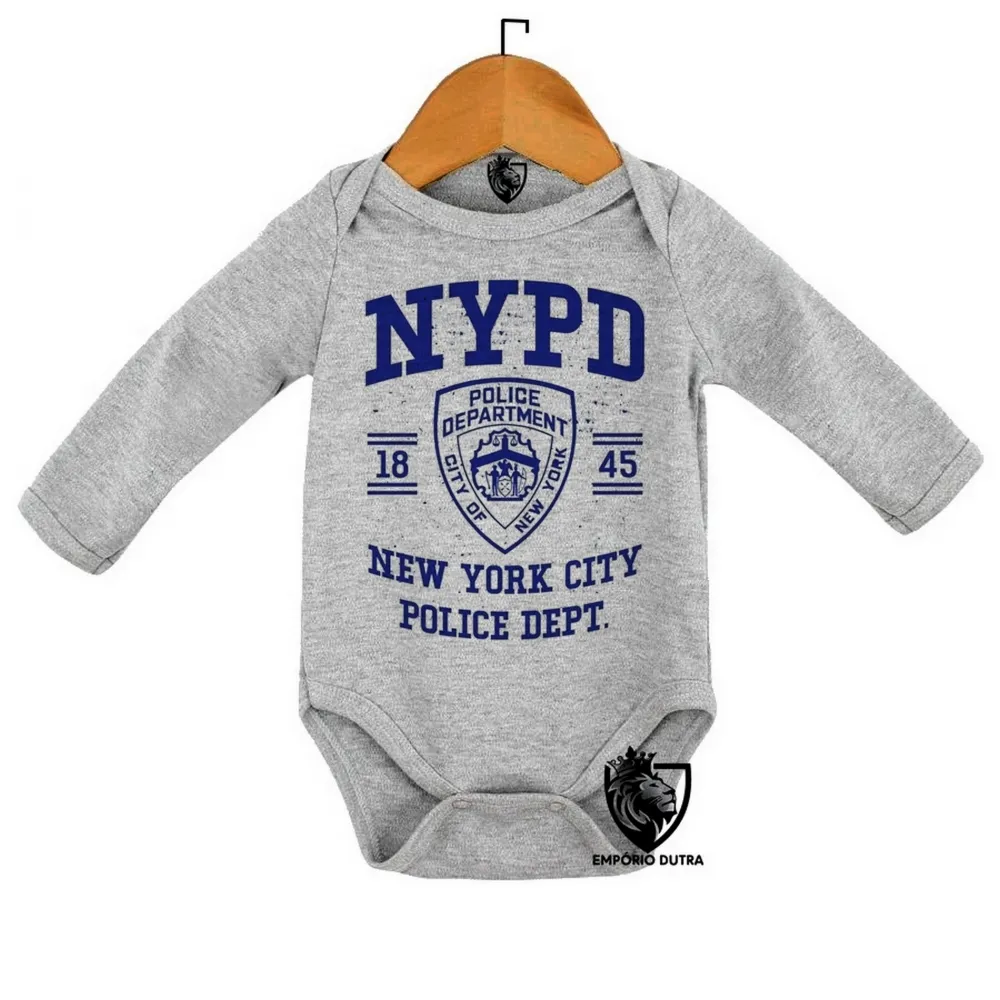 Body Bebê Infantil NYDP policia New York Imagem