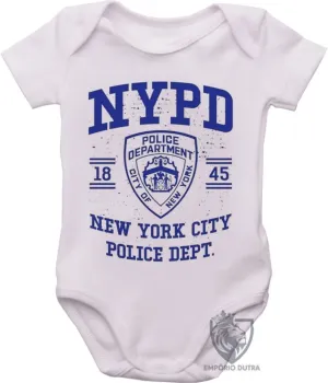 Body Bebê Infantil NYDP policia New York - Foto 2