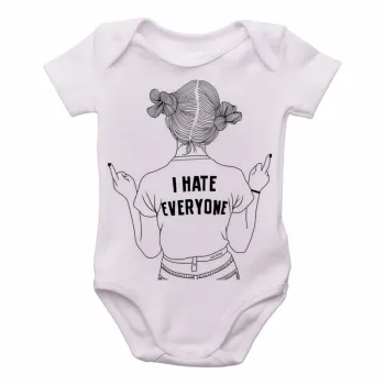 Body Bebê Infantil odeio todos ranço mau humor - Foto 2