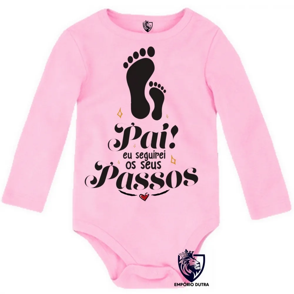 Body Bebê Infantil Pai passos Papai Imagem