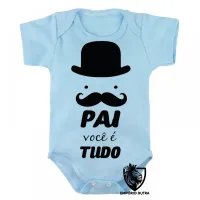 Body Bebê Infantil Pai Papai bigode - Foto 3