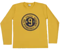 Pijama Baseball Team - Brilha no Escuro - Amarelo - Meia Estação
