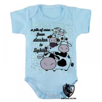 Body Bebê Infantil pilha de vacas mais escura mais clara - Foto 3