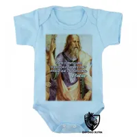 Body Bebê Infantil Platão filosofo filosofia - Foto 3