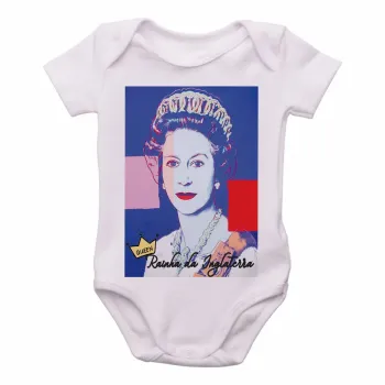 Body Bebê Infantil Rainha da Inglaterra Elizabeth jovem - Foto 2