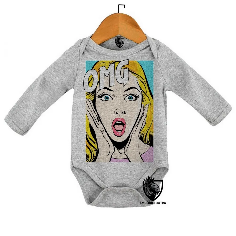Body Bebê Infantil Retro OMG