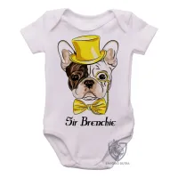 Body Bebê Infantil Sir Brenchie Buldogue Francês - Foto 2