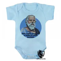 Body Bebê Infantil Sócrates filosofo filosofia atenas - Foto 3