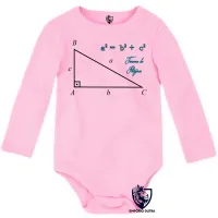 Body Bebê Infantil Teorema de Pitágoras Matematica - Foto 4