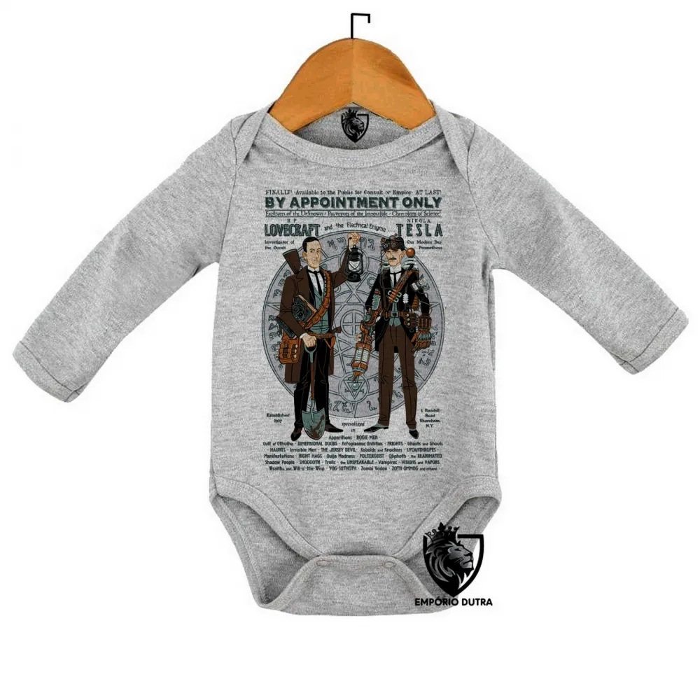 Body Bebê Infantil Tesla Nikola Genio Inventor