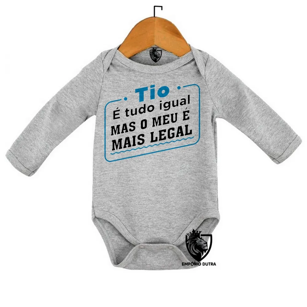 Body Bebê Infantil Tio é tudo igual mas o meu é mais legal Imagem