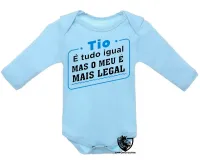 Body Bebê Infantil Tio é tudo igual mas o meu é mais legal - Foto 2