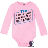 Body Bebê Infantil Tio é tudo igual mas o meu é mais legal - Foto 3