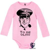 Body Bebê Infantil To de olho guarda policial vigilante - Foto 4