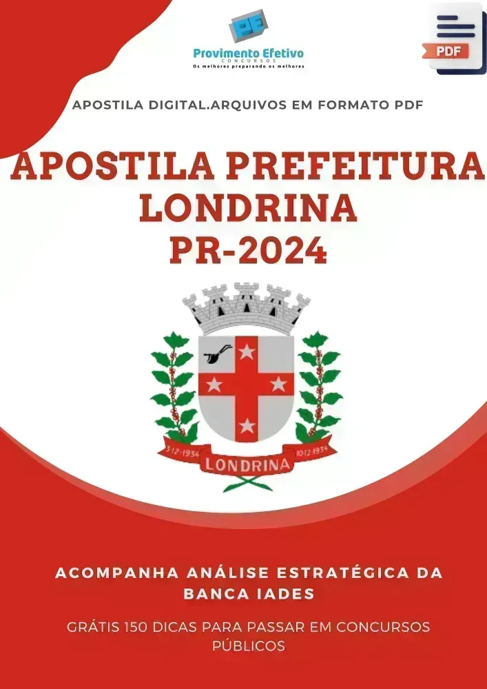 Apostila Prefeitura Londrina PR  Serviço Enfermagem 2024