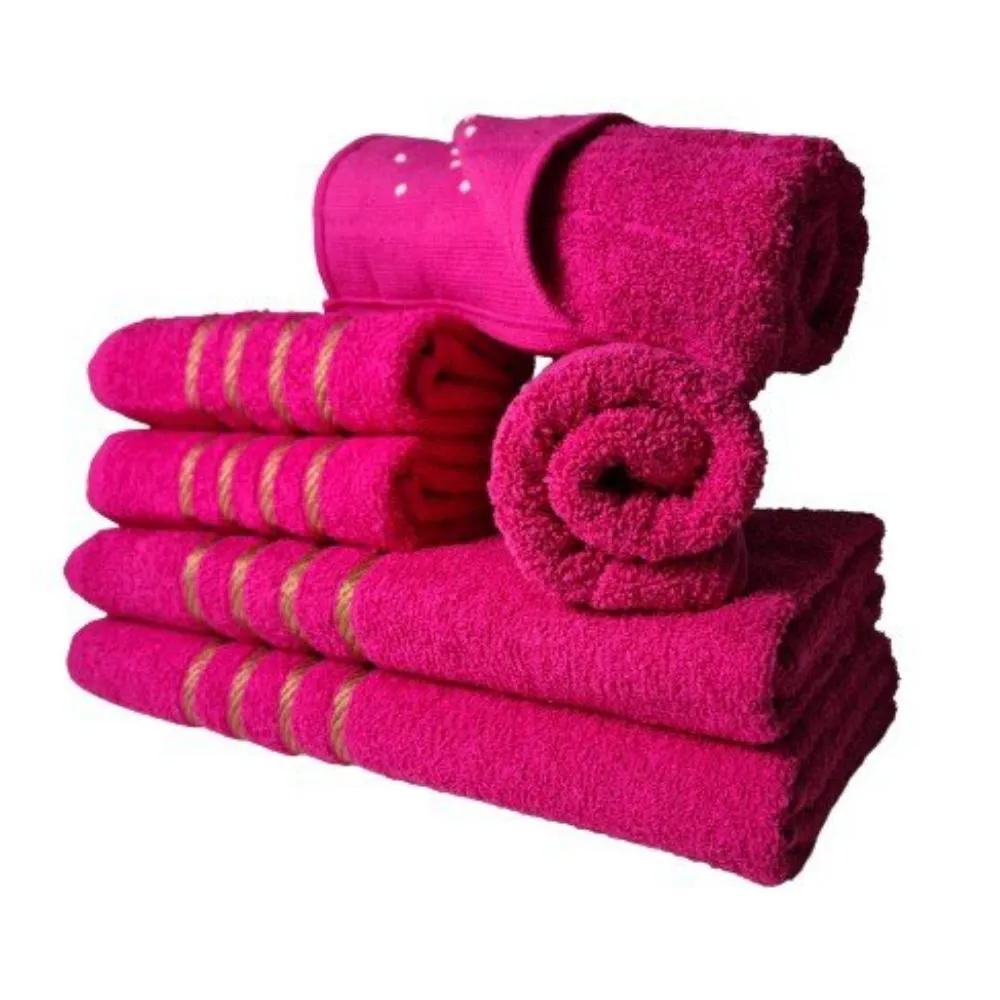 Jogo de Toalhas 2 Banho 2 Rosto 2 Piso - 6 pçs Montreal 100% Algodão Imagem