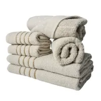 Jogo de Toalhas 2 Banho 2 Rosto 2 Piso - 6 pçs Montreal 100% Algodão - Foto 2