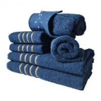 Jogo de Toalhas 2 Banho 2 Rosto 2 Piso - 6 pçs Montreal 100% Algodão - Foto 4