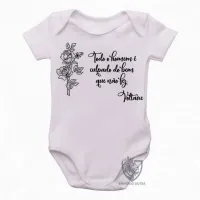 Body Bebê Infantil Voltaire bem que não fez - Foto 2