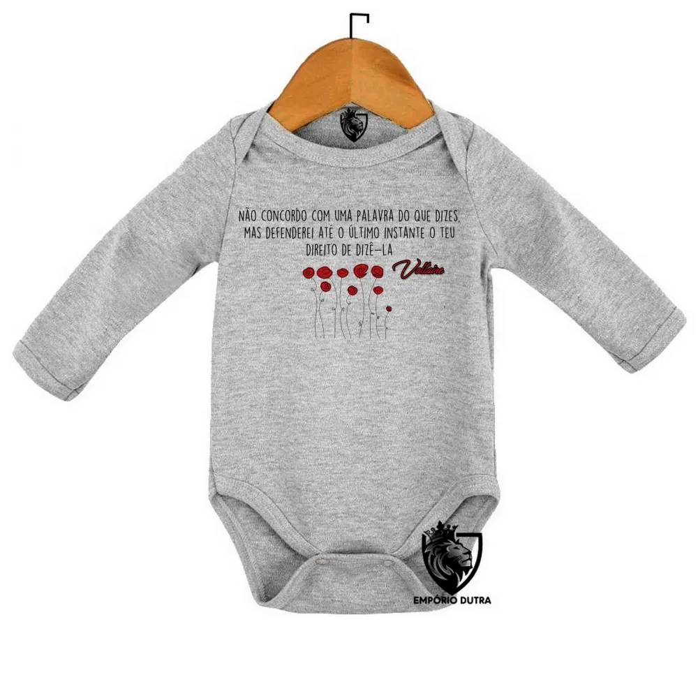 Body Bebê Infantil Voltaire direito de dizer