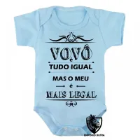 Body Bebê Infantil Vovô é tudo igual mas o meu é mais legal Vô - Foto 2