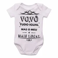 Body Bebê Infantil Vovô é tudo igual mas o meu é mais legal Vô - Foto 3