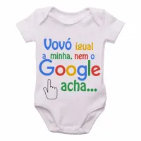 Body Bebê Infantil Vovó igual a minha nem o google acha Vó - Foto 2