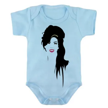 Body Bebê Infantil Amy Winehouse Sorriso rock - Foto 2