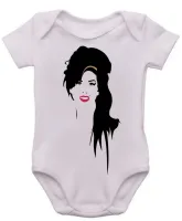 Body Bebê Infantil Amy Winehouse Sorriso rock - Foto 3