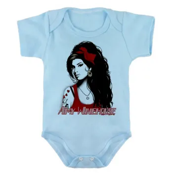 Body Bebê Infantil Amy Winehouse vermelho rock - Foto 2