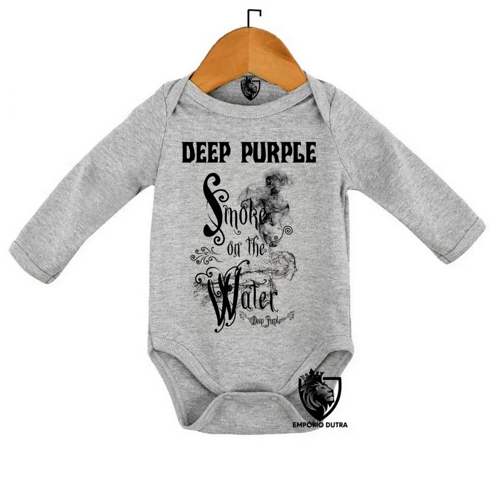 Body Bebê Infantil deep purple smoke in the water rock Imagem