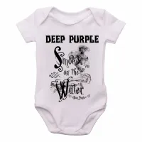 Body Bebê Infantil deep purple smoke in the water rock - Foto 2