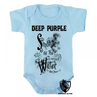 Body Bebê Infantil deep purple smoke in the water rock - Foto 3