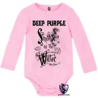 Body Bebê Infantil deep purple smoke in the water rock - Foto 4