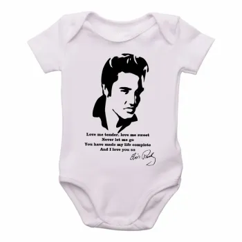 Body Bebê Infantil Elvis Presley rei rock musica - Foto 2