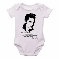 Body Bebê Infantil Elvis Presley rei rock musica - Foto 2