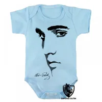 Body Bebê Infantil Elvis Presley Rosto rock musica - Foto 3
