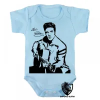 Body Bebê Infantil Elvis Presley violão - Foto 3
