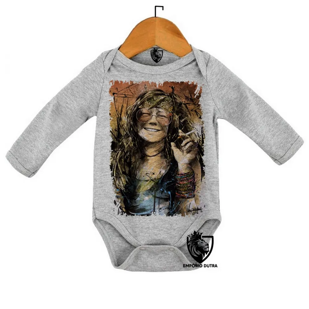 Body Bebê Infantil Janis Joplin woodstock