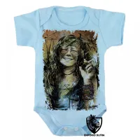 Body Bebê Infantil Janis Joplin woodstock - Foto 3
